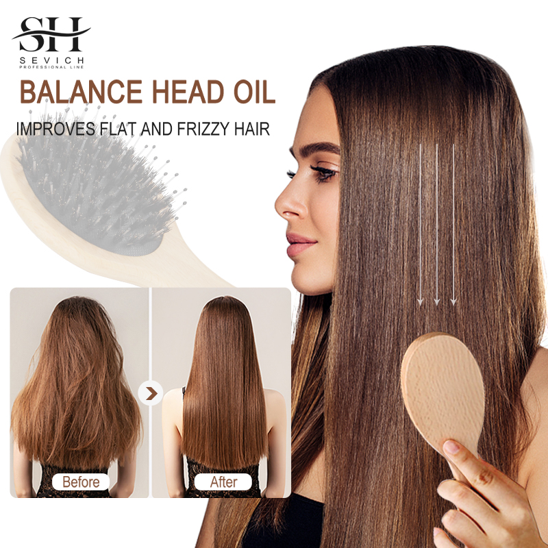 Hair Care Natur - Натуральная щетина кабана, пушистая расческа с